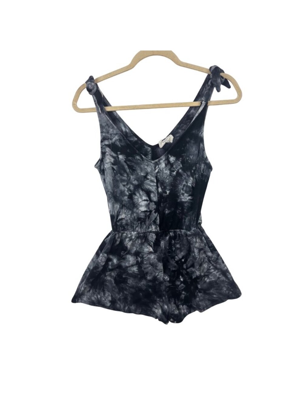 ✨3/$30 Sky & Sparrow Womens Tie-Dye Sleeveless Romper Black/Gray S